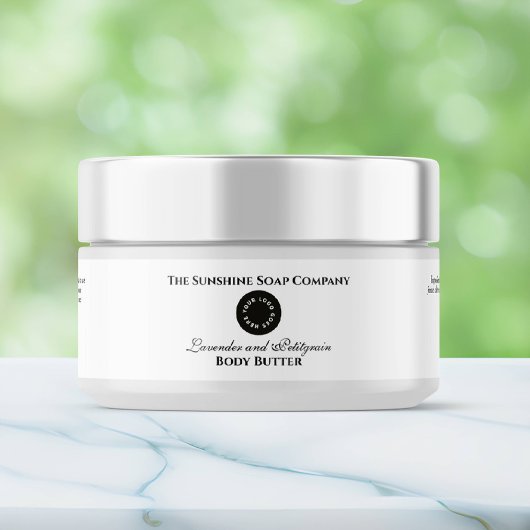 Cosmetica Potlabel - Wit met logo