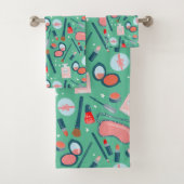cosmetica schoonheidsmake - up roze groen bad handdoek (Insitu)