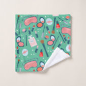 cosmetica schoonheidsmake - up roze groen bad handdoek (Wasdoekje)