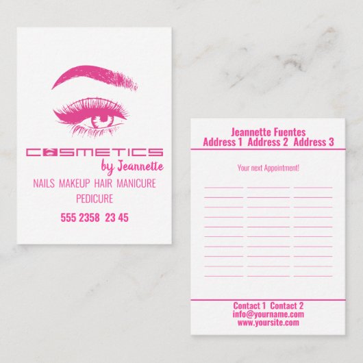 Cosmetica - Visitekaartje (Voorkant / Achterkant)
