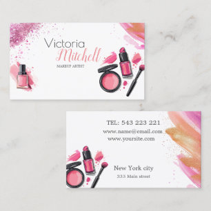 Cosmetica voor make-up artiest visitekaartje