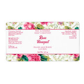 Cosmetica Zeep Verpakking Label - Roze Rozen (Voorkant)