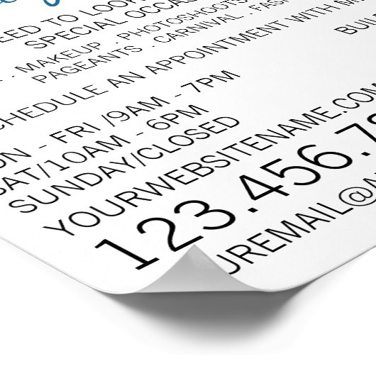 Cosmeticaselectie, Make-upkunstenaar Adverteren Poster (Hoek)