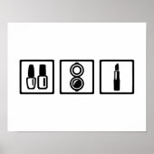 Cosmeticiaanse make-up nagellak poster (Voorkant)