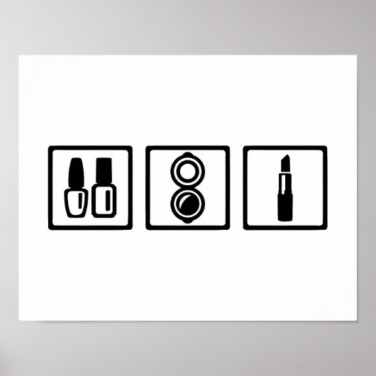 Cosmeticiaanse make-up nagellak poster (Voorkant)