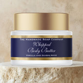 Cosmetics Body Butter Gold & Navy Blue Jar
