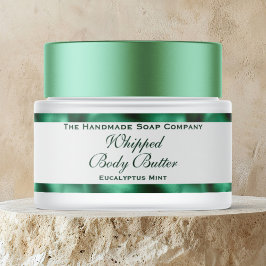 Cosmetics Body Butter Green Foil & White Jar 