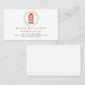 Cosmetics Face Gold Krans elegante make-up artist Visitekaartje (Voorkant / Achterkant)