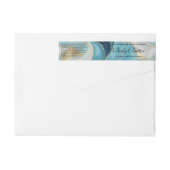 Cosmetics Jar Label - Blauw Marmer en Goud (Achterkant)