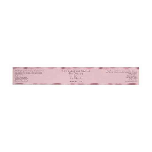 Cosmetics Jar Label - Blush Pink met Roze Folie (Individueel)