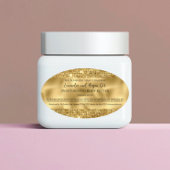 Cosmetics Jar Label - Gouden folie en Gouden Glitt
