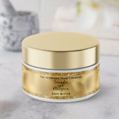 Cosmetics Jar Label - Gouden folie en Gouden Glitt