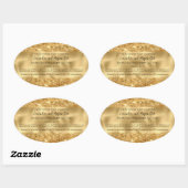 Cosmetics Jar Label - Gouden folie en Gouden Glitt (Vel)