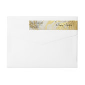 Cosmetics Jar Label - Ivoor Marmer en Goud (Achterkant)