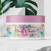 Cosmetics Jar Label - veelkleurige pastelbloemen