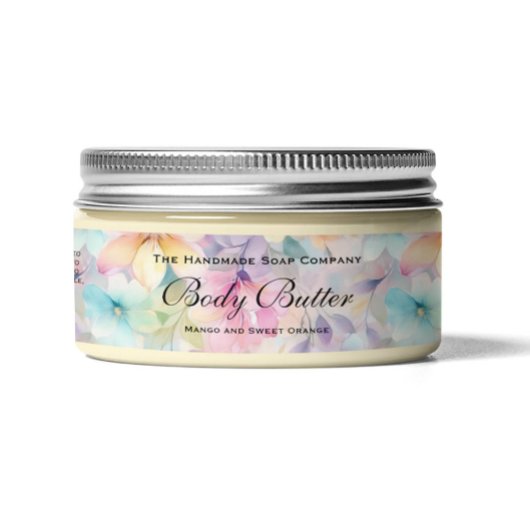 Cosmetics Jar Label - veelkleurige pastelbloemen
