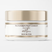 Cosmetics Jar Label - Wit met Pearl Folie