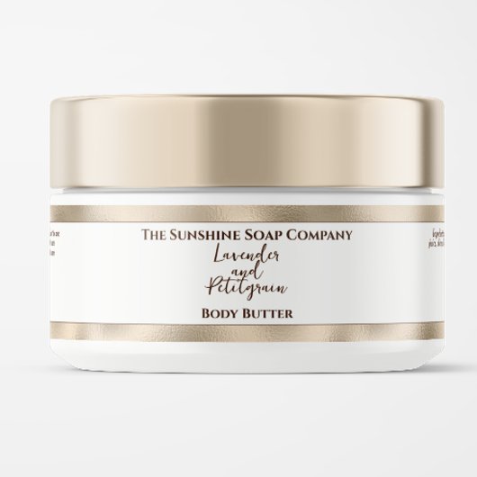 Cosmetics Jar Label - Wit met Pearl Folie