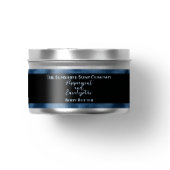 Cosmetics Jar Label - Zwart-Blauw Folie