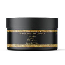 Cosmetics Jar Label - Zwart en Goud Glitter