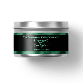Cosmetics Jar Label - Zwart en Groen Folie