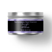 Cosmetics Jar Label - Zwart en Paarse Folie