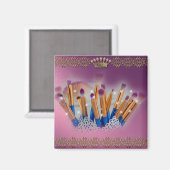 Cosmetics Makeup Brush Glamor Magneet (Voorkant / Achterkant)