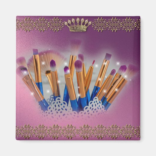 Cosmetics Makeup Brush Glamor Magneet (Voorkant)