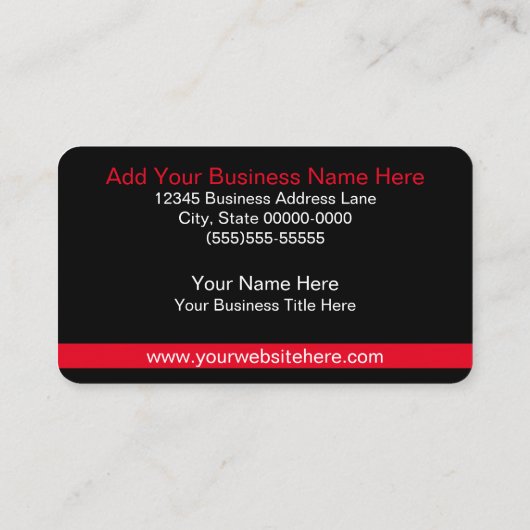 Cosmetics Professional | Rood-zwart | VISITEKAARTJ Visitekaartje (Achterkant)