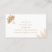 Cosmetisch, beauty & make-up centrum visitekaartje (Achterkant)