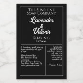 Cosmetisch etiket op zwarte en witte waterdichte f (Enkel label)