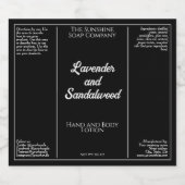 Cosmetisch etiket op zwarte en witte waterdichte f (Enkel label)