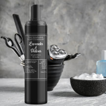 Cosmetisch etiket op zwarte en witte waterdichte f