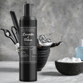 Cosmetisch etiket op zwarte en witte waterdichte f