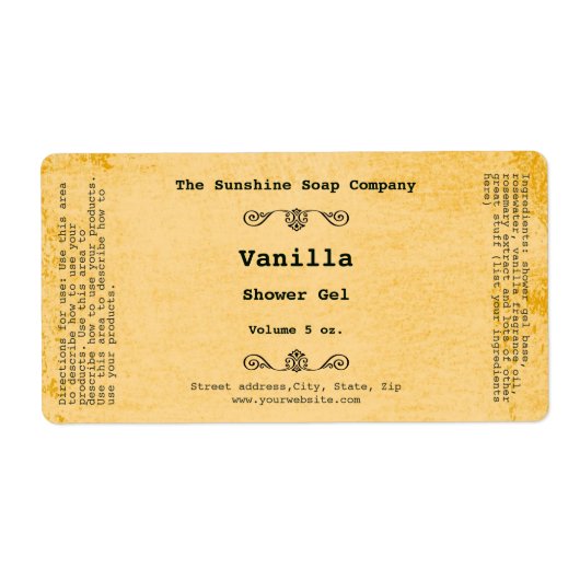 Cosmetisch label op basis van bijtende wetherinige (Voorkant)