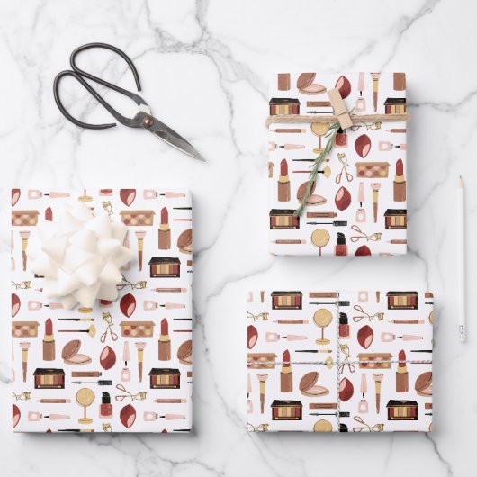 Cosmetisch Make-up Patroon  Inpakpapier Vel (Voorkant)