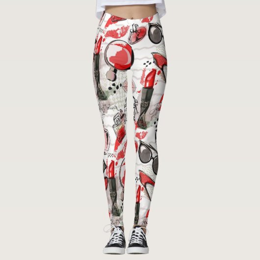 Cosmetisch patroon leggings (Voorkant)