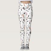 Cosmetisch patroon maken op witte achtergrond leggings (Voorkant)