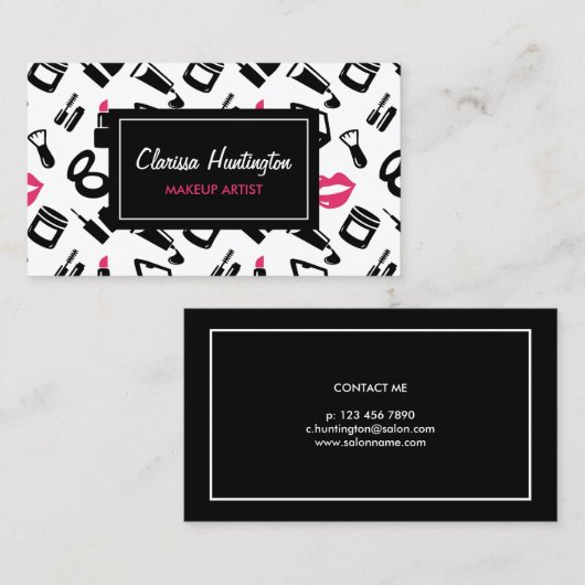 Cosmetisch patroon | Makeup Artist Visitekaartje (Voorkant / Achterkant)