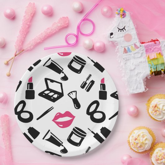 Cosmetisch patroon papieren bordje (Feest)