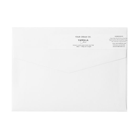 Cosmetisch Product Sticker Sjabloon Huidverzorging (Achterkant)