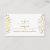 Cosmetisch, schoonheid en verzin het midden visite visitekaartje (Achterkant)