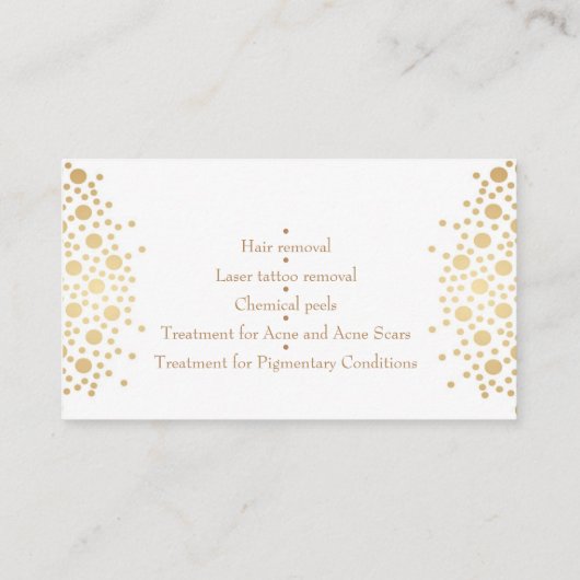 Cosmetisch, schoonheid en verzin het midden visite visitekaartje (Achterkant)