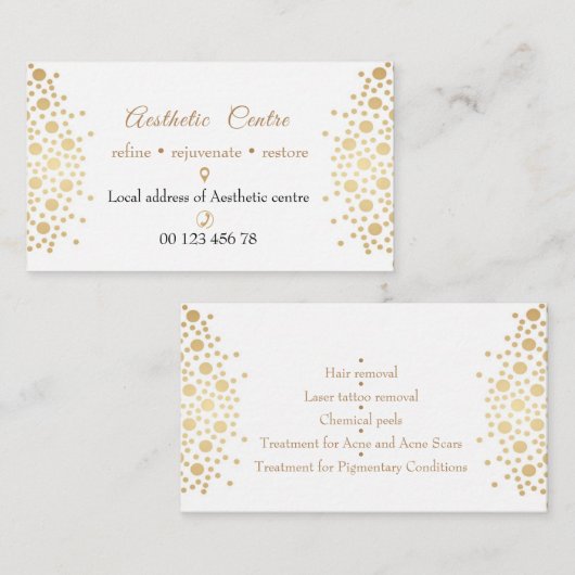 Cosmetisch, schoonheid en verzin het midden visite visitekaartje (Voorkant / Achterkant)