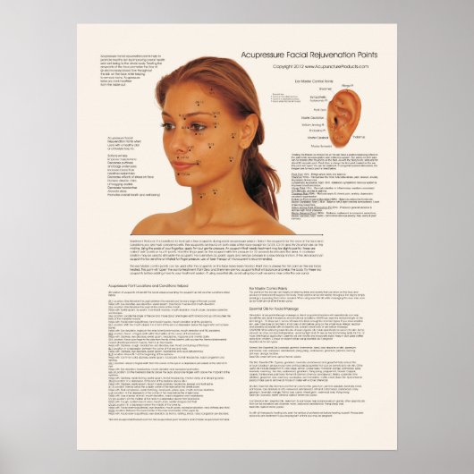 Cosmetische Acupunctie Faciale Rejuventies Poster (Voorkant)