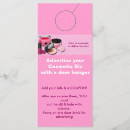 Cosmetische Adverteren DEUR HANGER-labels