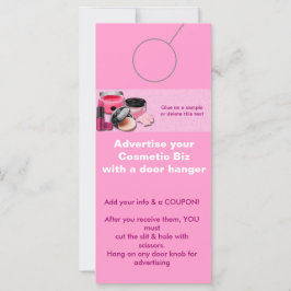 Cosmetische Adverteren DEUR HANGER-labels