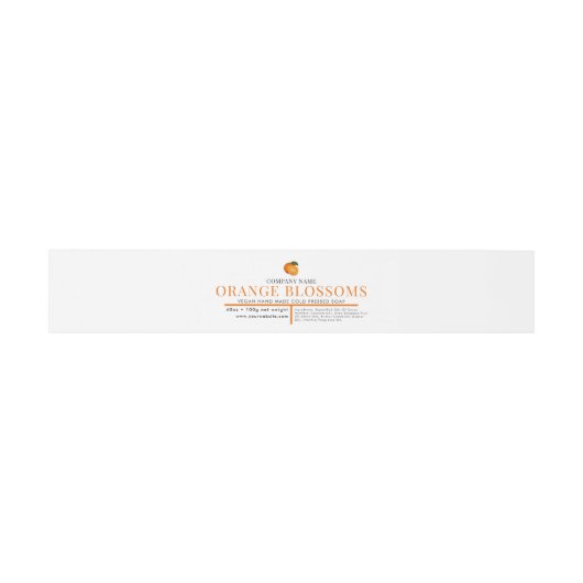 Cosmetische Bar Zeep Belly Band Label Wrap Sinaasa Uitnodigingen Wikkel (Vlak)