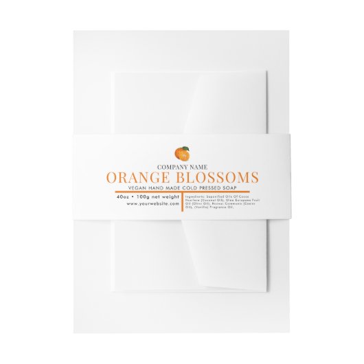 Cosmetische Bar Zeep Belly Band Label Wrap Sinaasa Uitnodigingen Wikkel (Voorkant Voorbeeld)