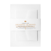 Cosmetische bar zeep buik band label wrap amandel uitnodigingen wikkel (Voorkant Voorbeeld)